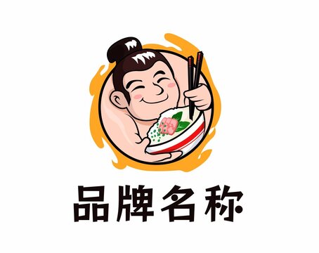 日式料理餐厅卡通logo设计