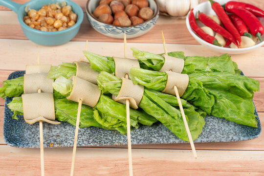 生菜卷燙串