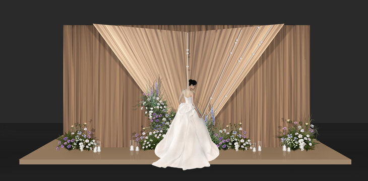 韓式婚禮小眾婚禮效果圖迎賓