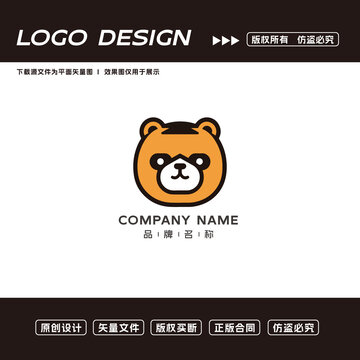 卡通熊logo标志