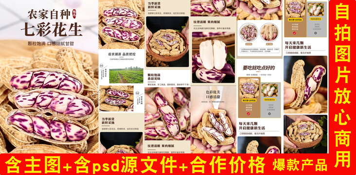 七彩花生詳情頁
