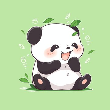 卡通可爱小熊猫图案