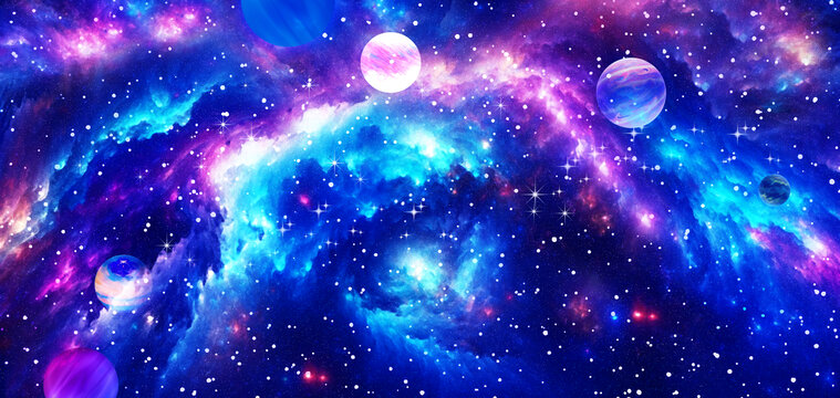 梦幻唯美璀璨星空宇宙星系