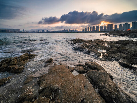 青岛西海岸星光岛晚霞