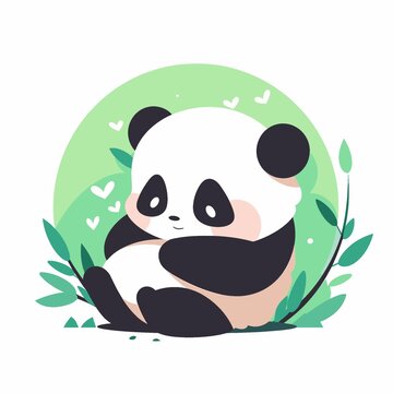 可爱卡通熊猫图案
