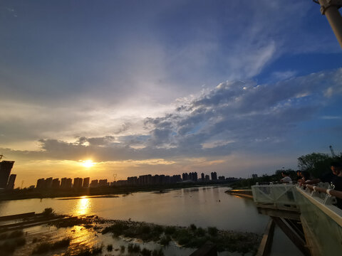 夕阳浐灞