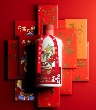 茅型瓶效果圖樣機(jī)