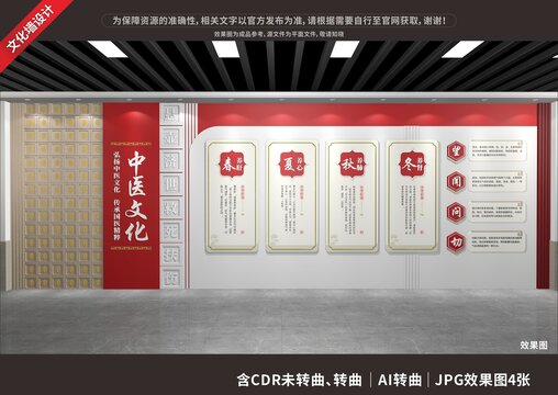 中醫(yī)文化展廳展示墻