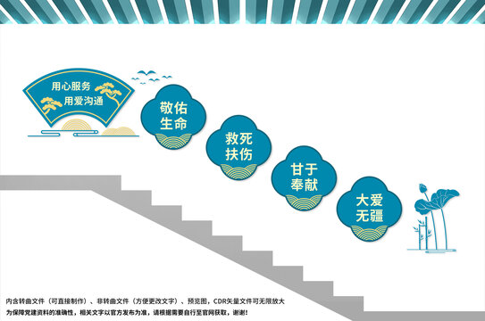 医院廉政楼梯文化墙