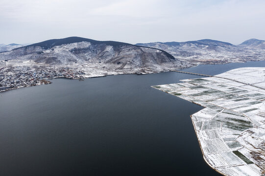 庄里水库雪景