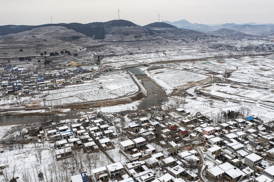 山村雪景