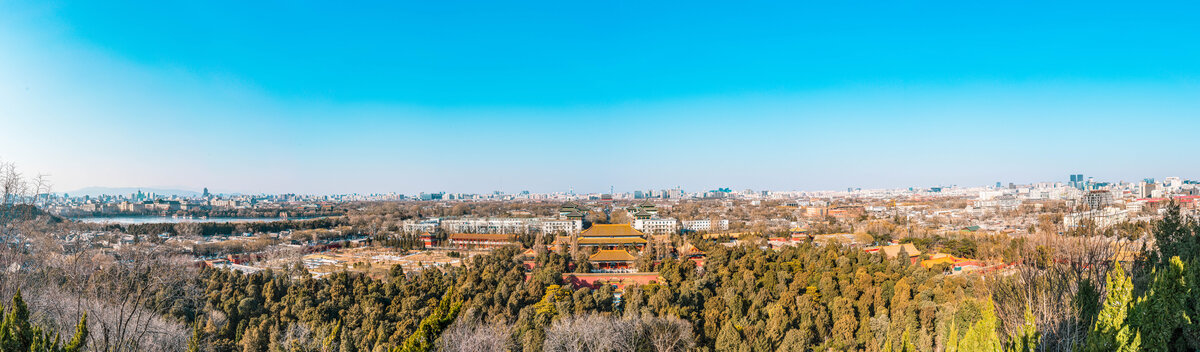 北京景山寿皇殿全景图