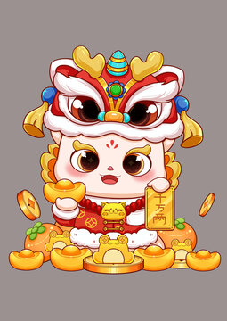 龍年卡通發(fā)財(cái)