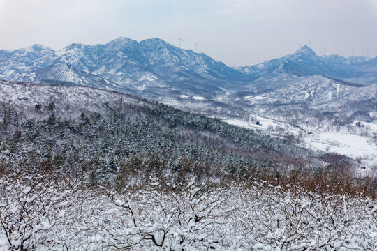 雪后的大山景色