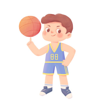 爱打篮球的男孩