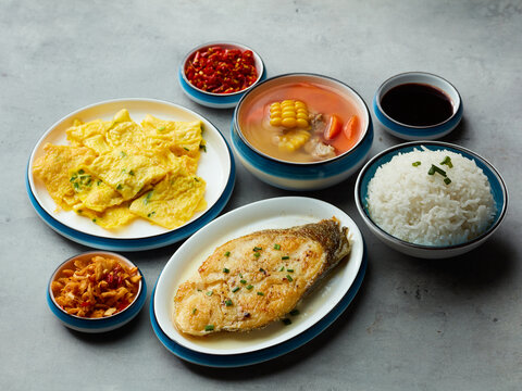 香煎海鱼饭套餐