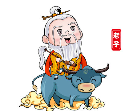 卡通老子騎青牛