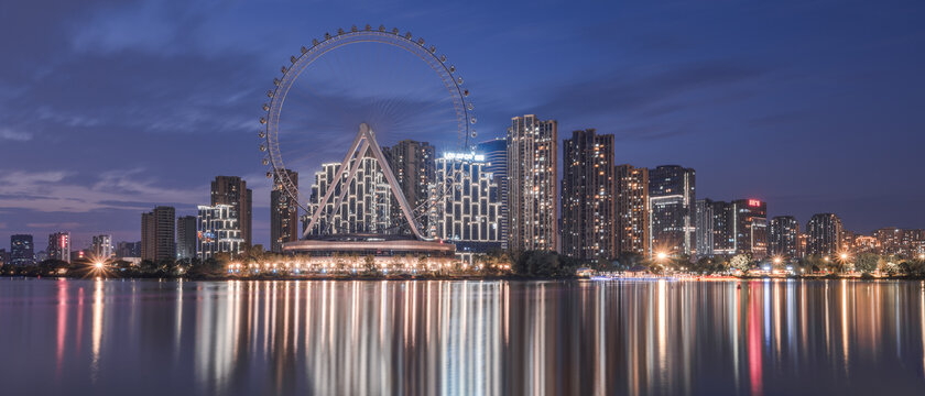 晋安湖摩天轮夜景