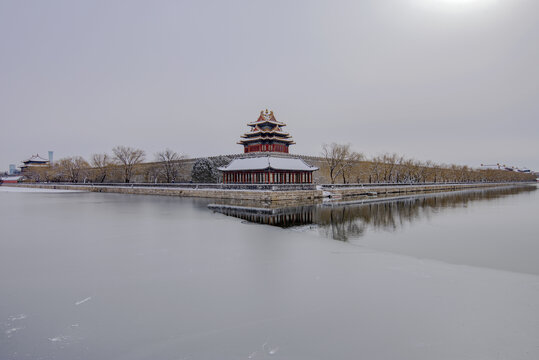 北京故宫角楼雪景