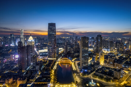 天津城市天际线夜景