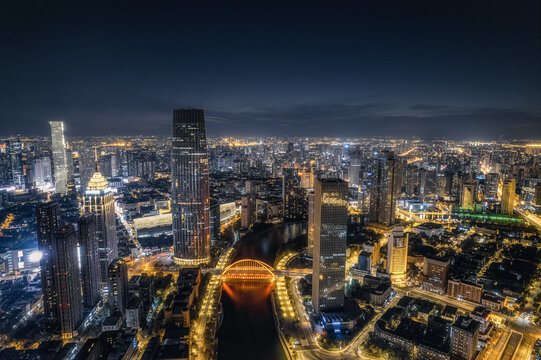 天津城市天际线夜景