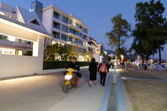 深圳较场尾大鹏所城夜景