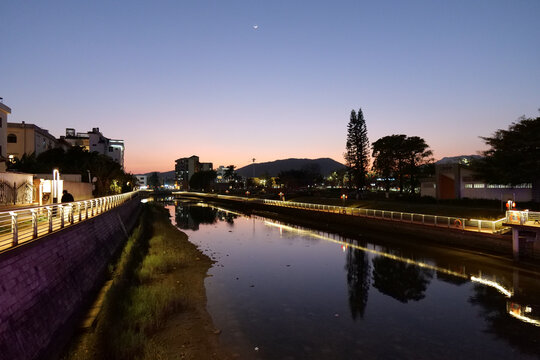 深圳较场尾大鹏所城夜景