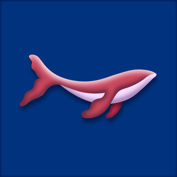 3D质感鲸鱼