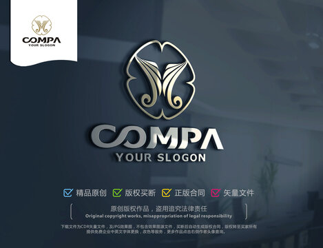 金色羽翼翅膀LOGO