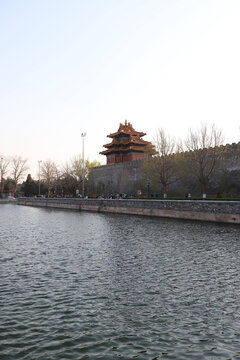 北京故宫角楼护城河