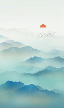 青綠遠(yuǎn)山