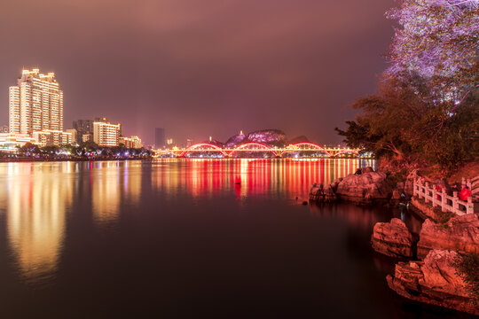 柳州江滨公园夜景