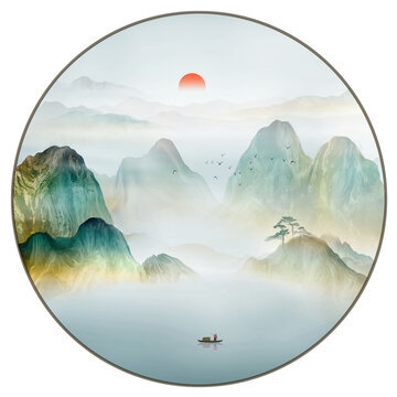 國畫山水圖