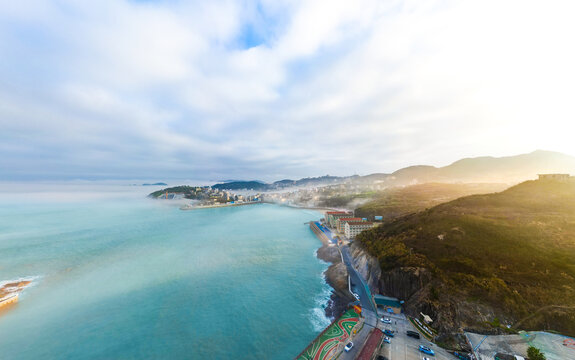 温岭石塘金沙滩超广角大景