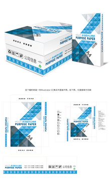 激光打印纸包装设计平面图