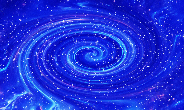 漩涡蓝色星空星系