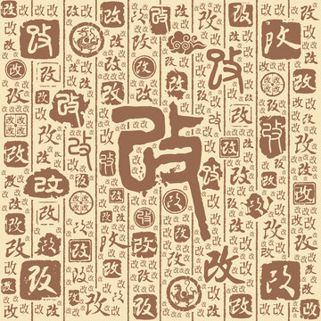 改字书法文字背景底纹