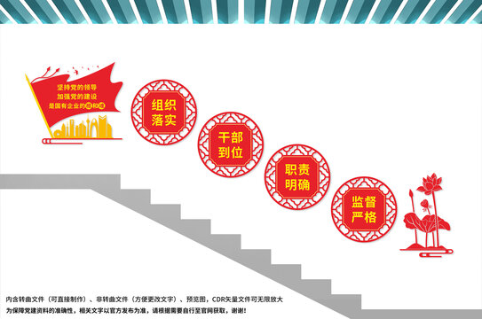 國(guó)有企業(yè)的根和魂樓梯文化墻