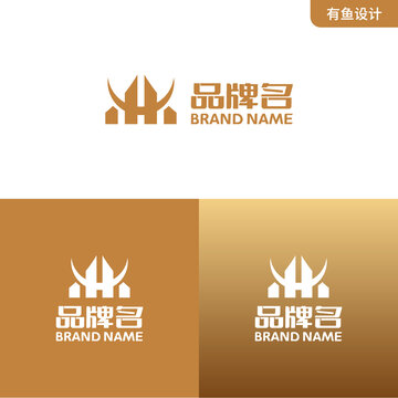 H牛角财富LOGO标志设计