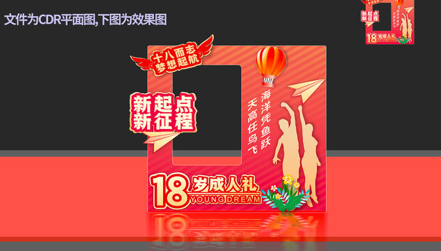 18歲成人禮拍照框