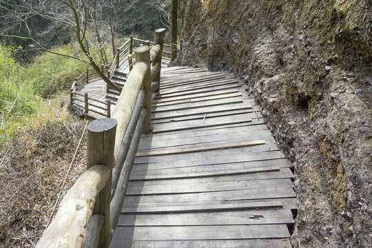 广元剑门关天梯峡登山栈道