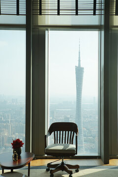广州瑰丽酒店眺望广州塔