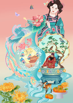非遺瓷器插畫