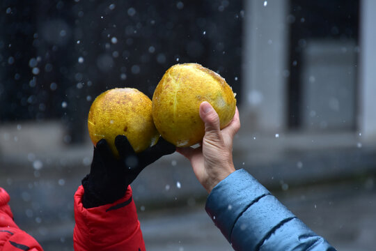 2024年下雪的桂林兴安灵渠