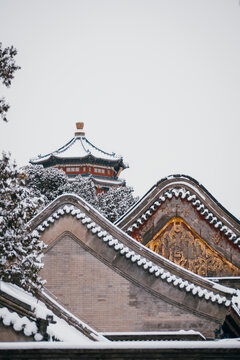 颐和园雪景