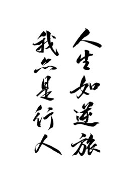 書法人生如逆旅我亦是行人
