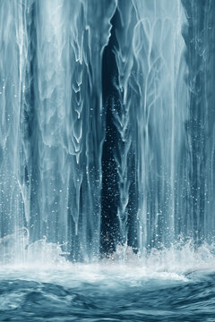 蓝色瀑布聚财瀑布