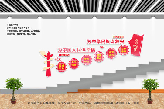 樓梯黨建文化墻