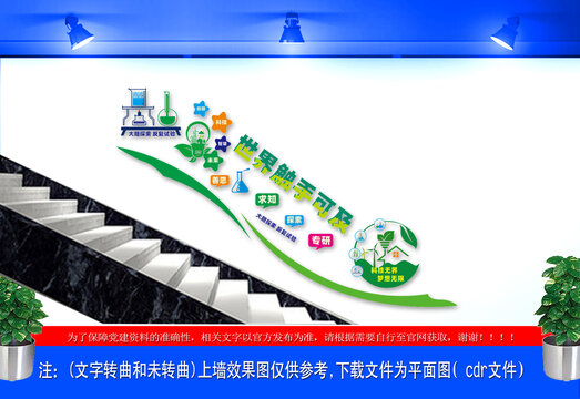 科技科學(xué)樓梯文化墻