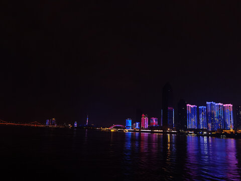 夜景长江